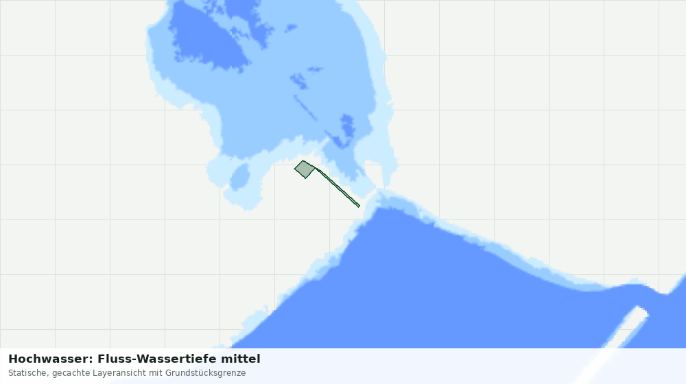 Statische Kartenansicht: Hochwasser: Fluss-Wassertiefe mittel