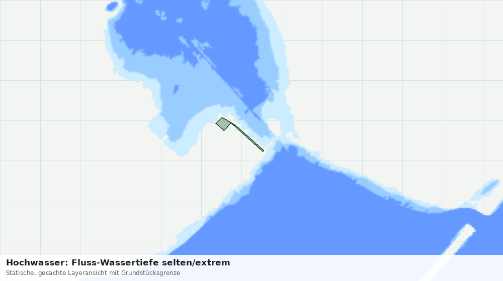 Statische Kartenansicht: Hochwasser: Fluss-Wassertiefe selten/extrem