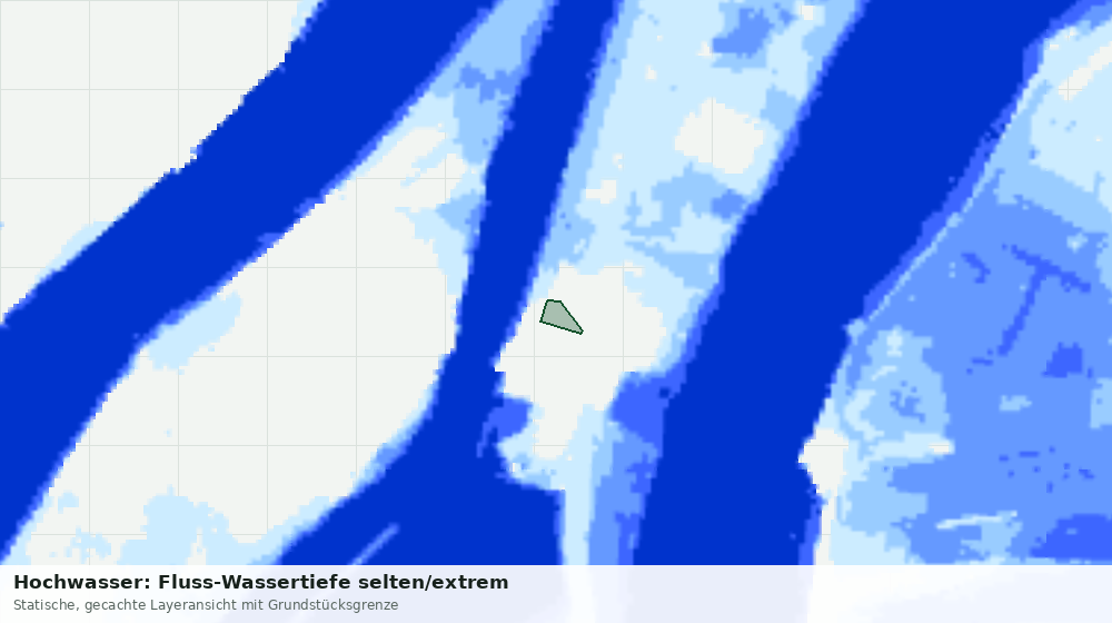 Statische Kartenansicht: Hochwasser: Fluss-Wassertiefe selten/extrem