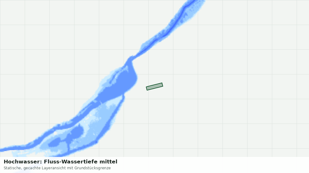 Statische Kartenansicht: Hochwasser: Fluss-Wassertiefe mittel