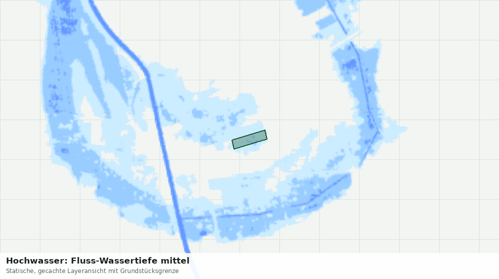 Statische Kartenansicht: Hochwasser: Fluss-Wassertiefe mittel