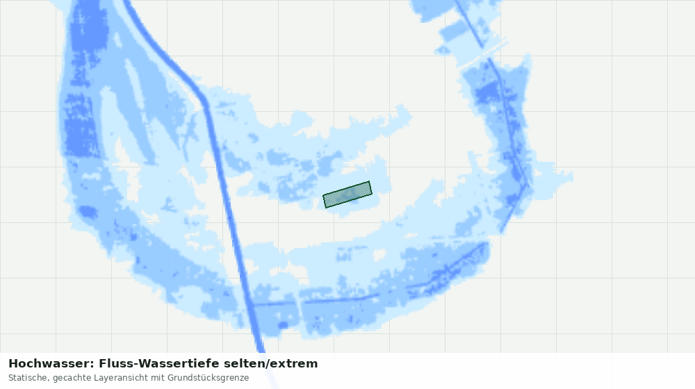 Statische Kartenansicht: Hochwasser: Fluss-Wassertiefe selten/extrem