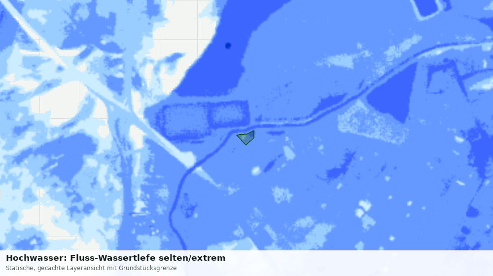 Statische Kartenansicht: Hochwasser: Fluss-Wassertiefe selten/extrem