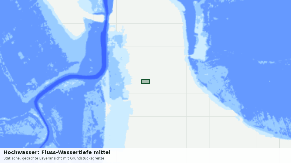 Statische Kartenansicht: Hochwasser: Fluss-Wassertiefe mittel