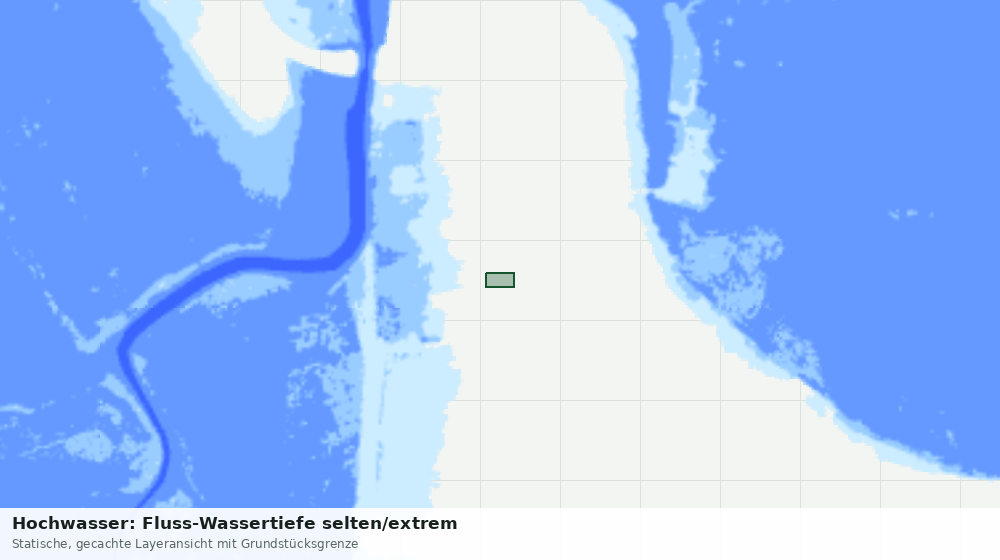Statische Kartenansicht: Hochwasser: Fluss-Wassertiefe selten/extrem