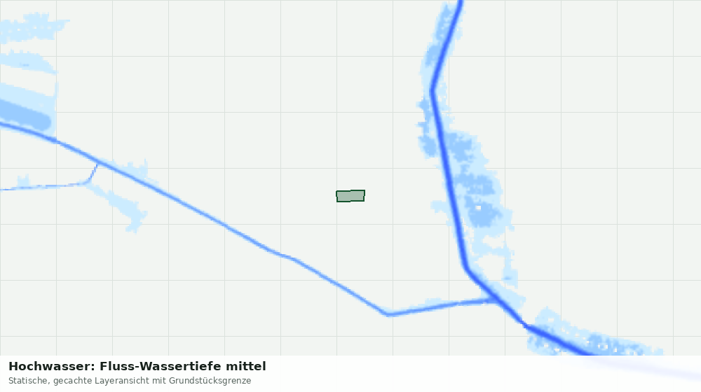 Statische Kartenansicht: Hochwasser: Fluss-Wassertiefe mittel