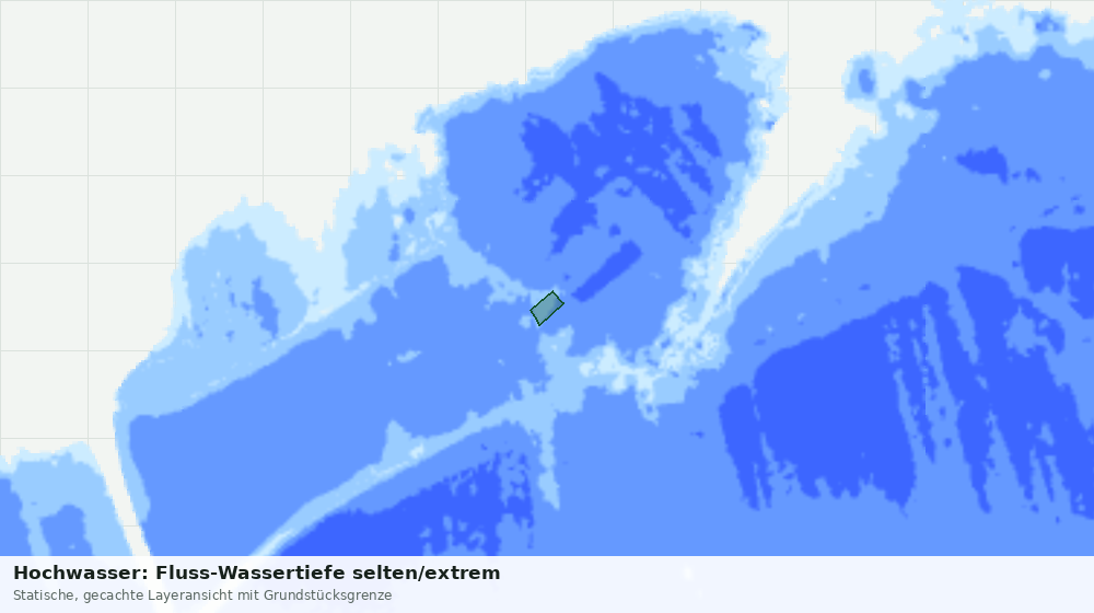 Statische Kartenansicht: Hochwasser: Fluss-Wassertiefe selten/extrem
