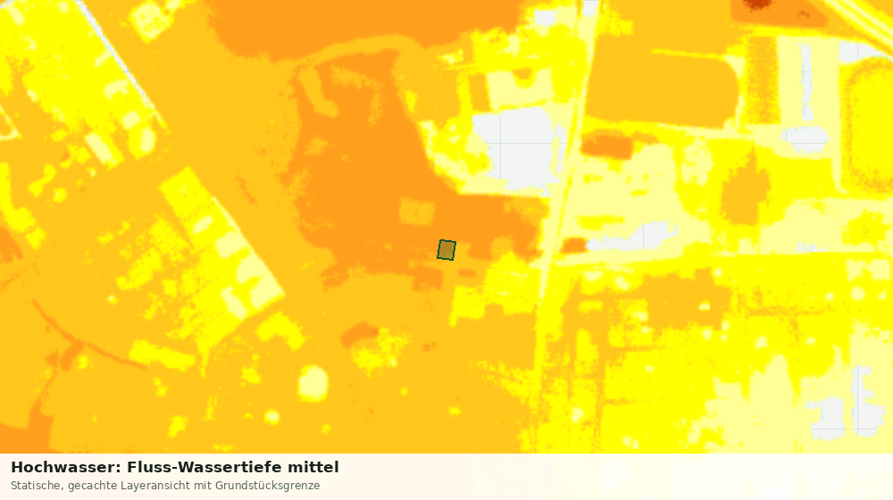 Statische Kartenansicht: Hochwasser: Fluss-Wassertiefe mittel