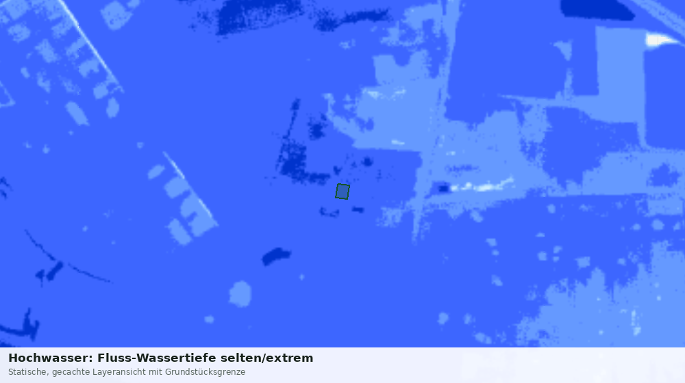 Statische Kartenansicht: Hochwasser: Fluss-Wassertiefe selten/extrem