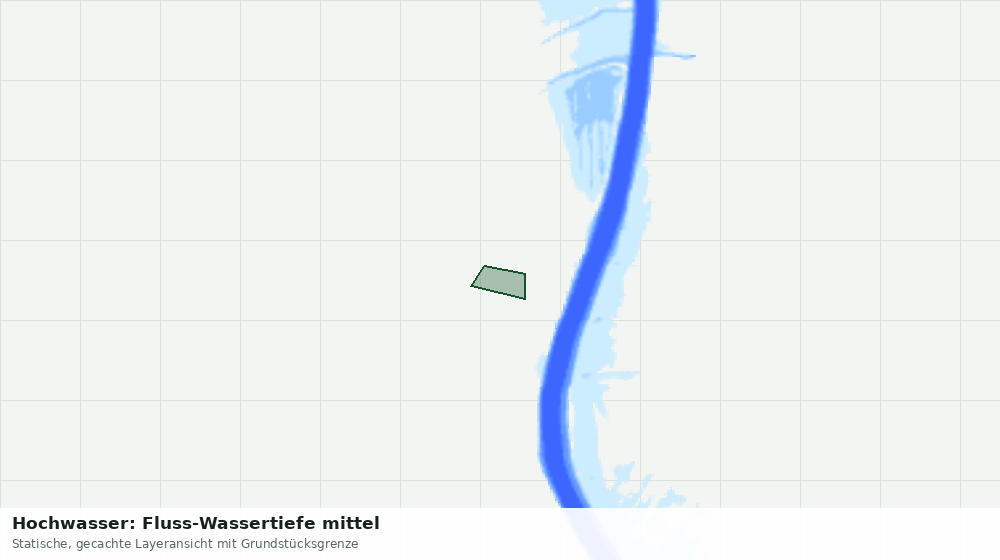 Statische Kartenansicht: Hochwasser: Fluss-Wassertiefe mittel