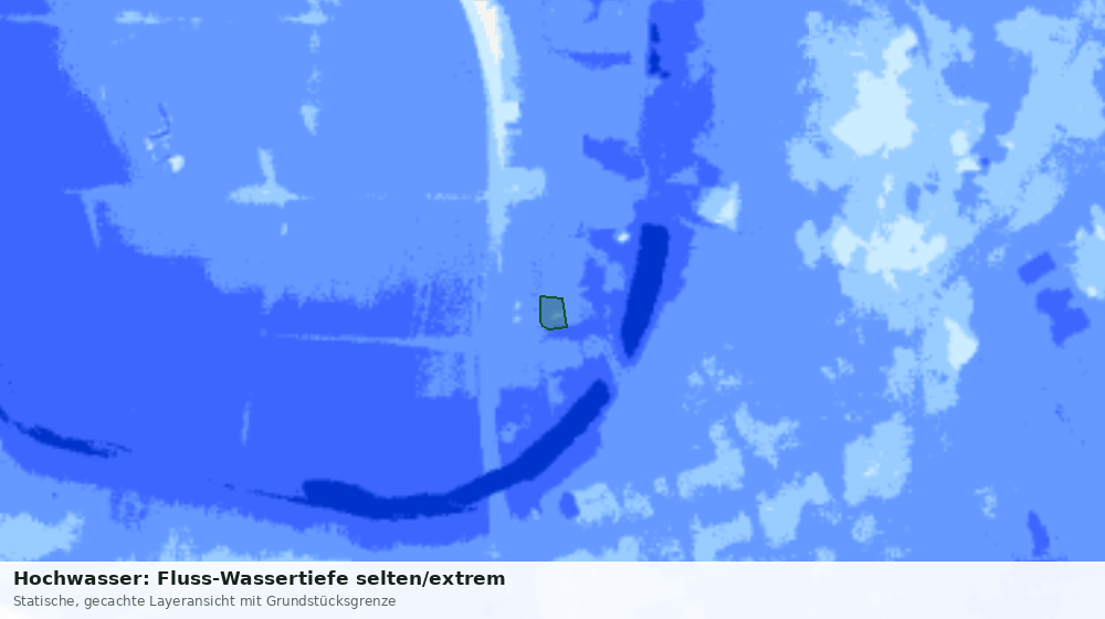 Statische Kartenansicht: Hochwasser: Fluss-Wassertiefe selten/extrem