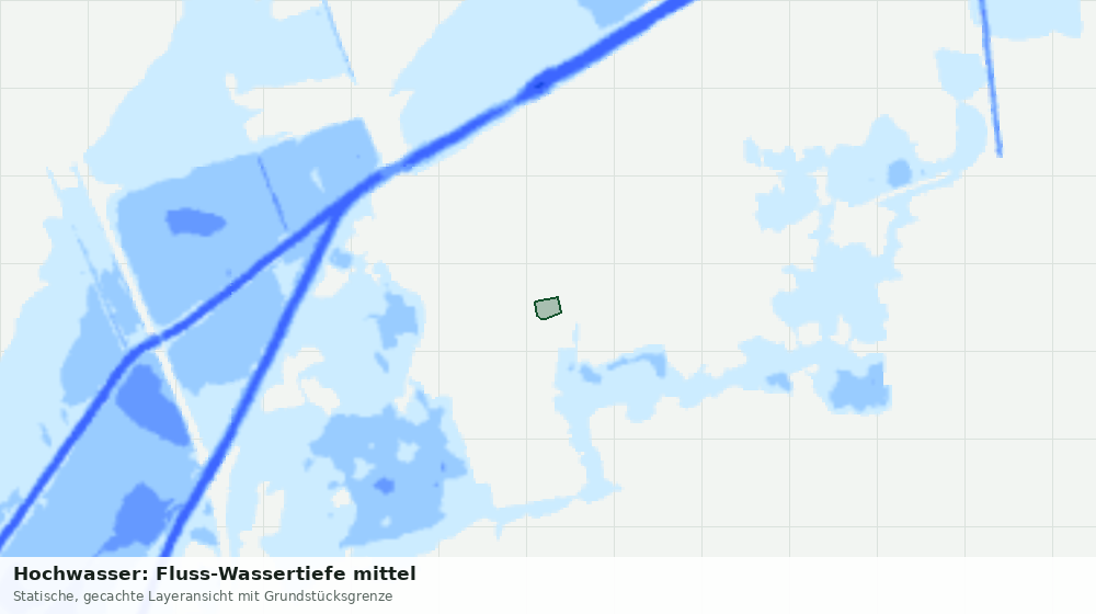 Statische Kartenansicht: Hochwasser: Fluss-Wassertiefe mittel