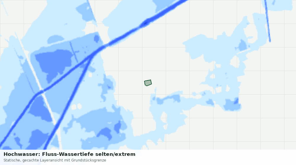 Statische Kartenansicht: Hochwasser: Fluss-Wassertiefe selten/extrem