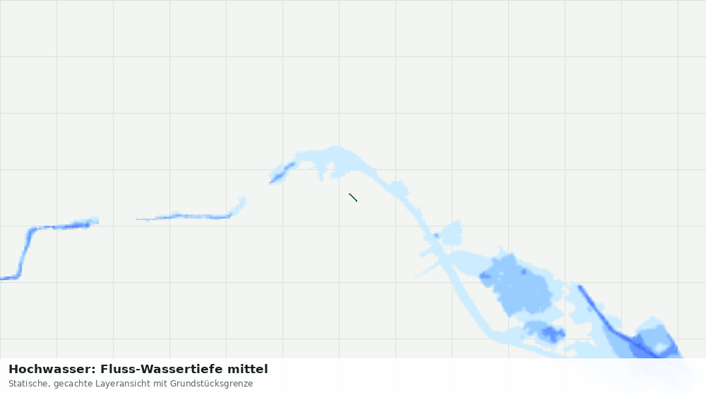 Statische Kartenansicht: Hochwasser: Fluss-Wassertiefe mittel