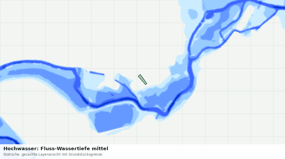 Statische Kartenansicht: Hochwasser: Fluss-Wassertiefe mittel