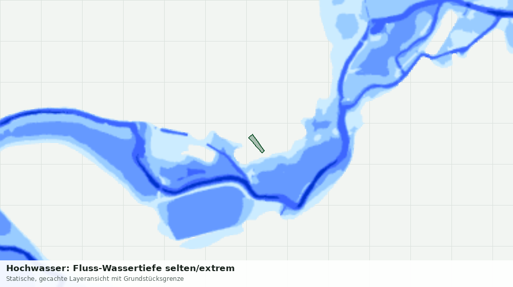 Statische Kartenansicht: Hochwasser: Fluss-Wassertiefe selten/extrem