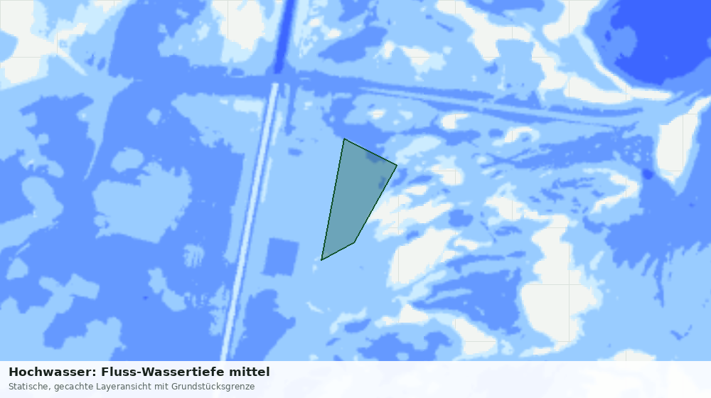 Statische Kartenansicht: Hochwasser: Fluss-Wassertiefe mittel