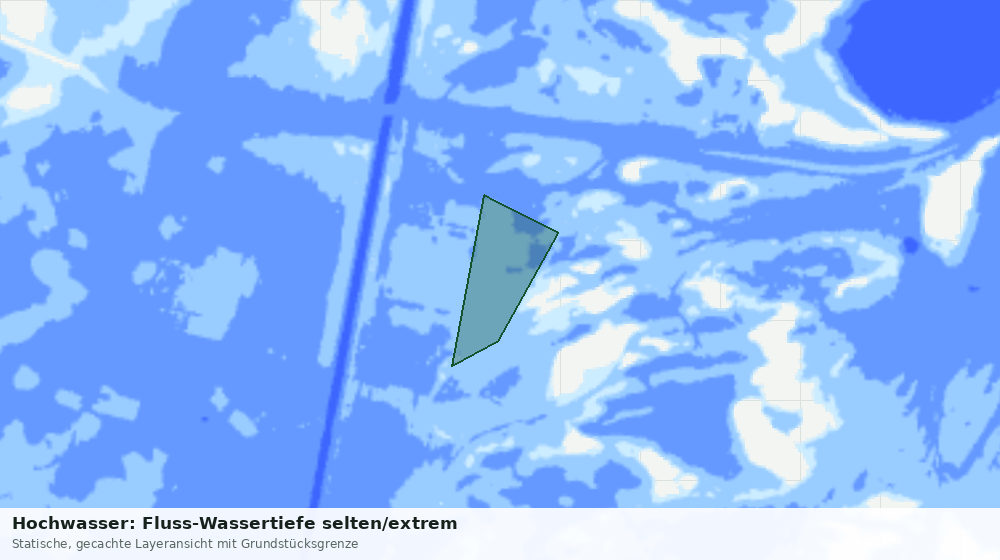 Statische Kartenansicht: Hochwasser: Fluss-Wassertiefe selten/extrem