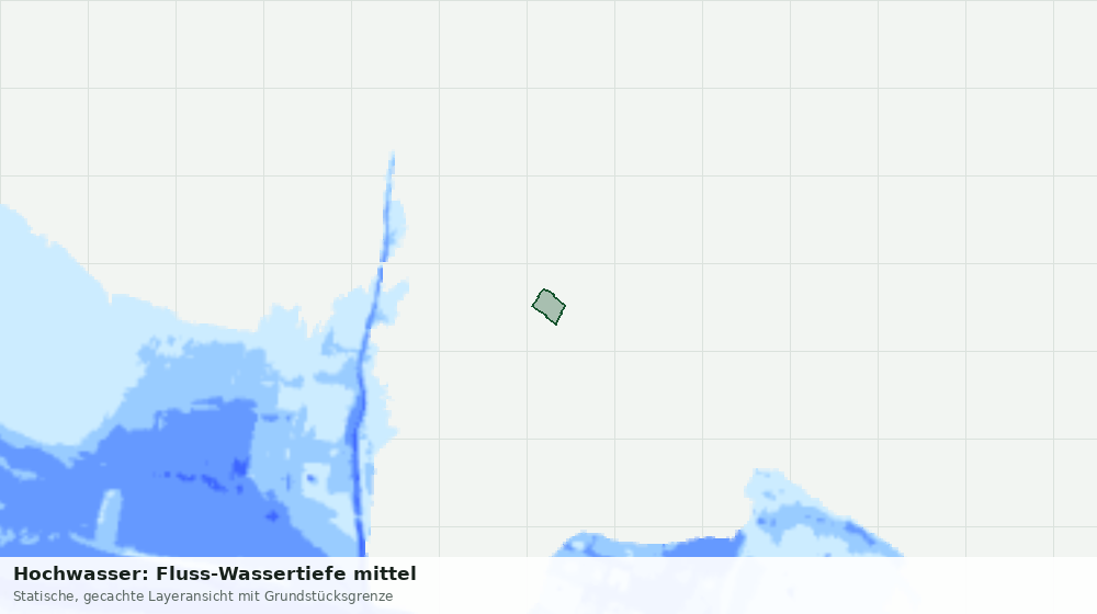 Statische Kartenansicht: Hochwasser: Fluss-Wassertiefe mittel