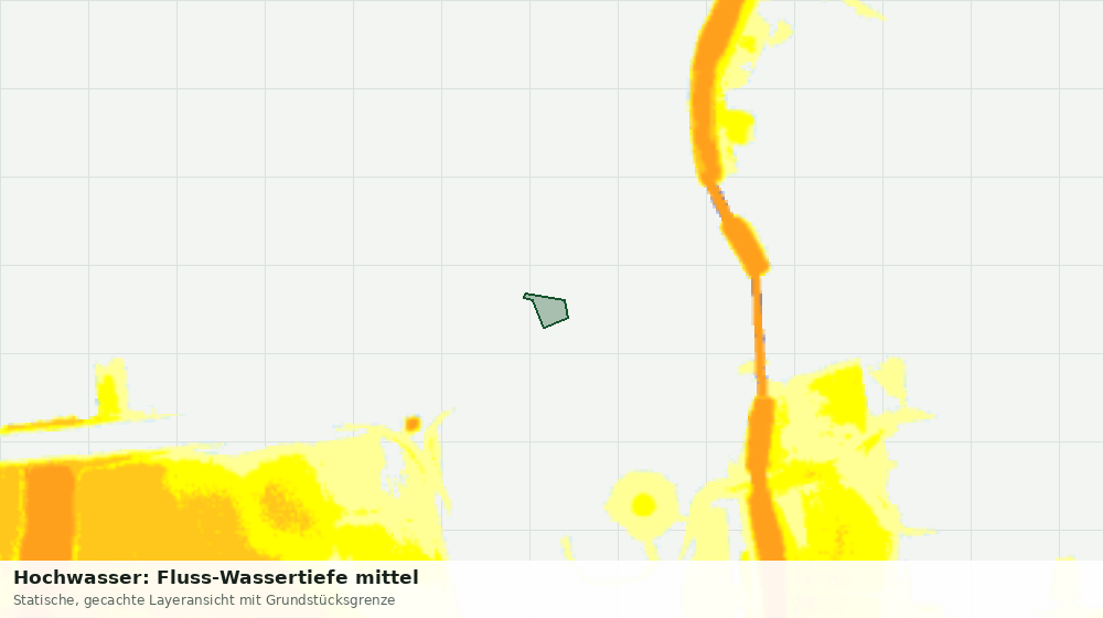 Statische Kartenansicht: Hochwasser: Fluss-Wassertiefe mittel