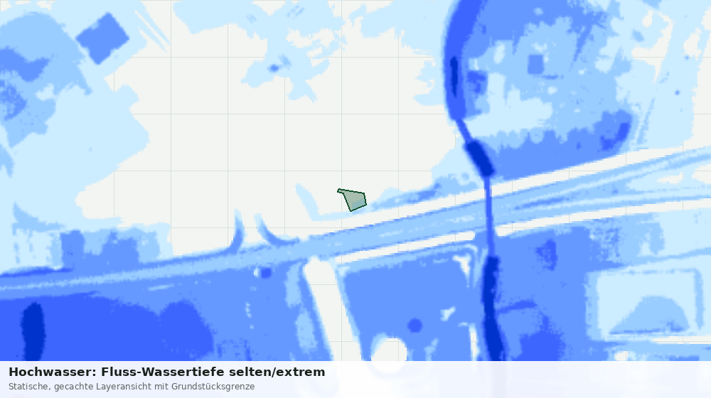 Statische Kartenansicht: Hochwasser: Fluss-Wassertiefe selten/extrem
