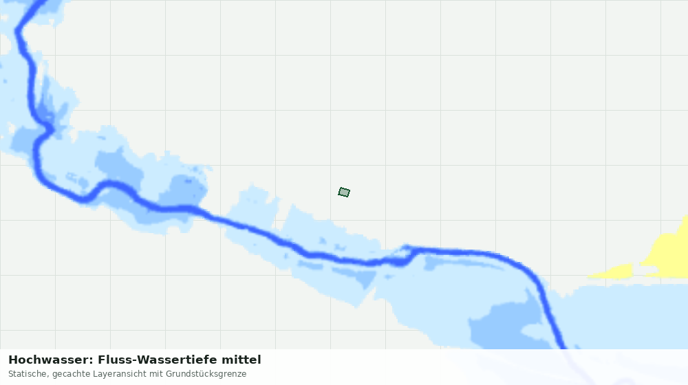 Statische Kartenansicht: Hochwasser: Fluss-Wassertiefe mittel
