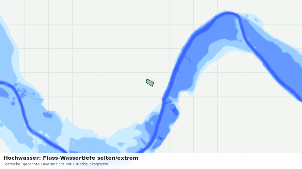 Statische Kartenansicht: Hochwasser: Fluss-Wassertiefe selten/extrem