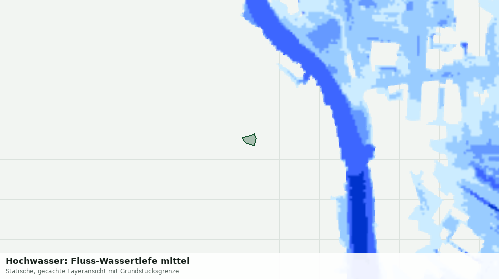 Statische Kartenansicht: Hochwasser: Fluss-Wassertiefe mittel