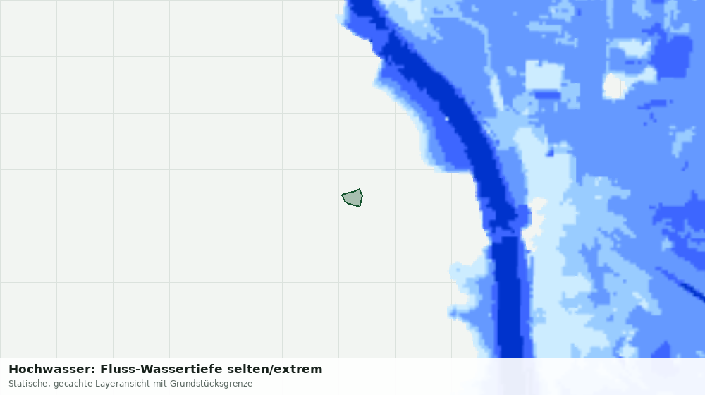 Statische Kartenansicht: Hochwasser: Fluss-Wassertiefe selten/extrem
