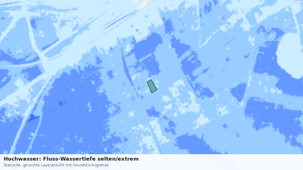 Statische Kartenansicht: Hochwasser: Fluss-Wassertiefe selten/extrem
