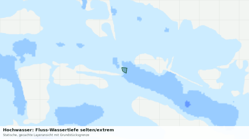 Statische Kartenansicht: Hochwasser: Fluss-Wassertiefe selten/extrem