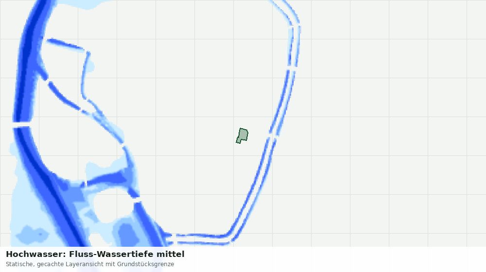 Statische Kartenansicht: Hochwasser: Fluss-Wassertiefe mittel