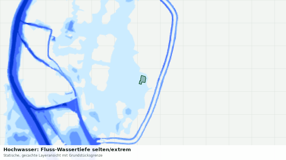 Statische Kartenansicht: Hochwasser: Fluss-Wassertiefe selten/extrem
