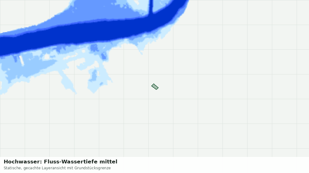 Statische Kartenansicht: Hochwasser: Fluss-Wassertiefe mittel