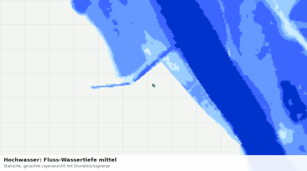 Statische Kartenansicht: Hochwasser: Fluss-Wassertiefe mittel