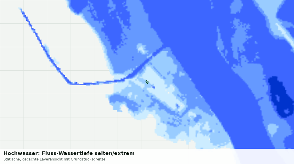 Statische Kartenansicht: Hochwasser: Fluss-Wassertiefe selten/extrem