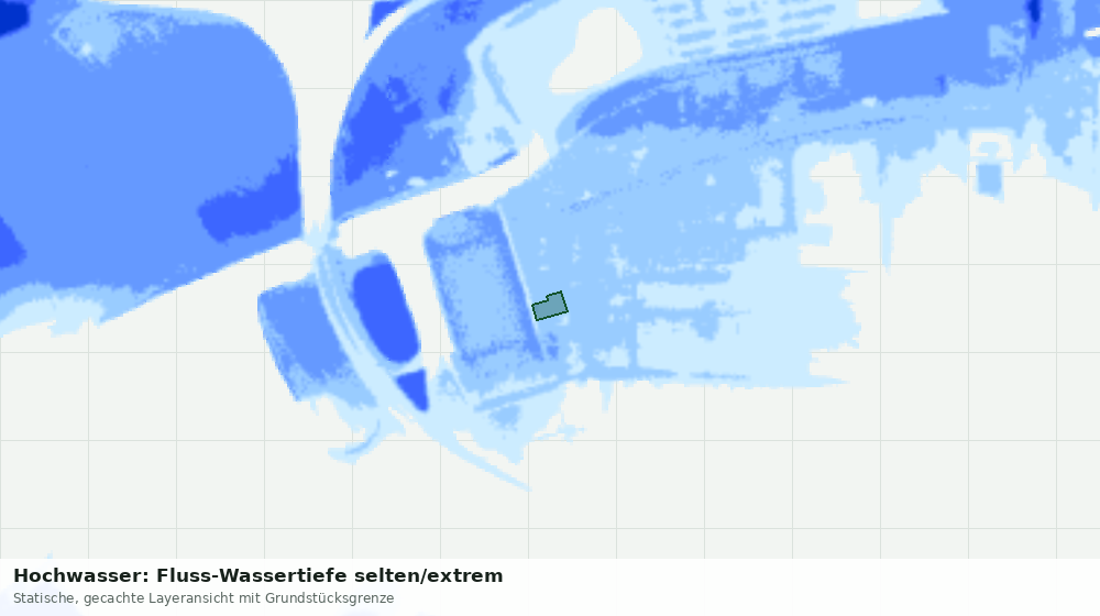 Statische Kartenansicht: Hochwasser: Fluss-Wassertiefe selten/extrem