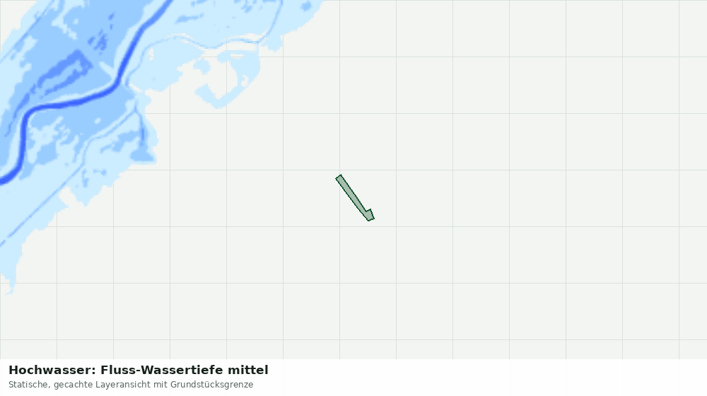 Statische Kartenansicht: Hochwasser: Fluss-Wassertiefe mittel