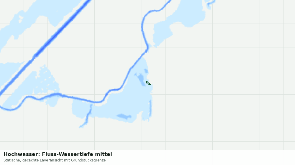 Statische Kartenansicht: Hochwasser: Fluss-Wassertiefe mittel