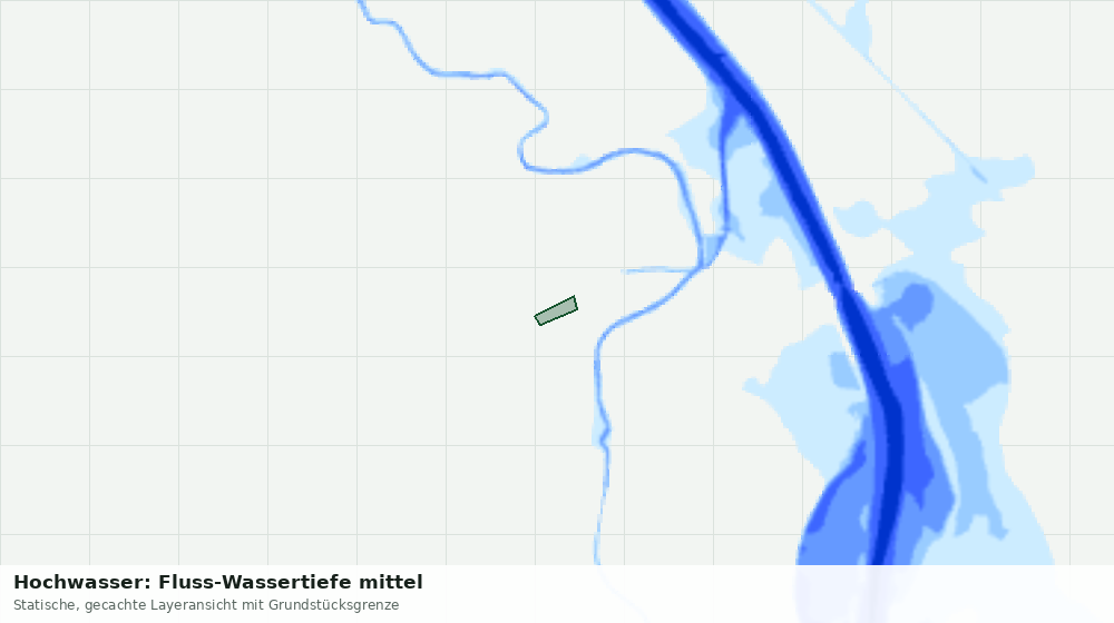Statische Kartenansicht: Hochwasser: Fluss-Wassertiefe mittel