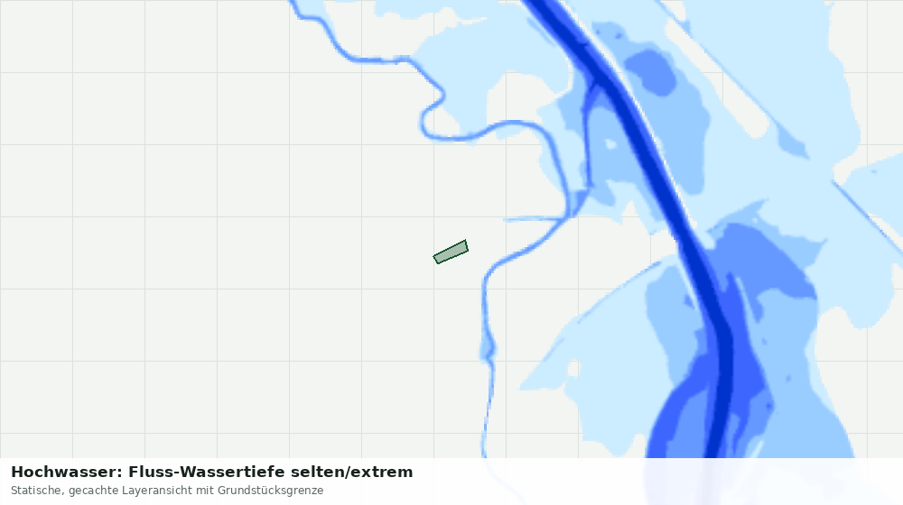 Statische Kartenansicht: Hochwasser: Fluss-Wassertiefe selten/extrem