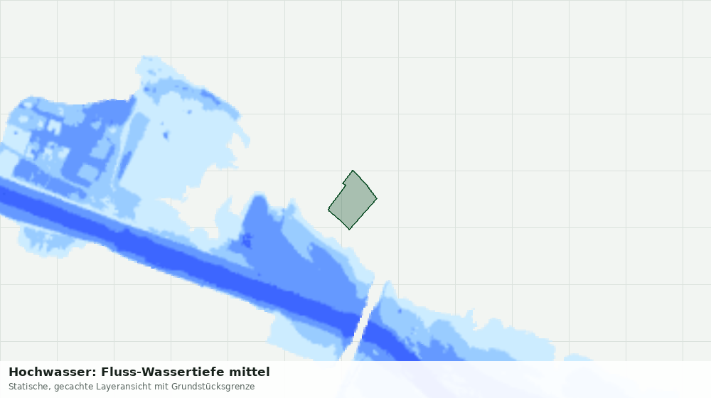 Statische Kartenansicht: Hochwasser: Fluss-Wassertiefe mittel