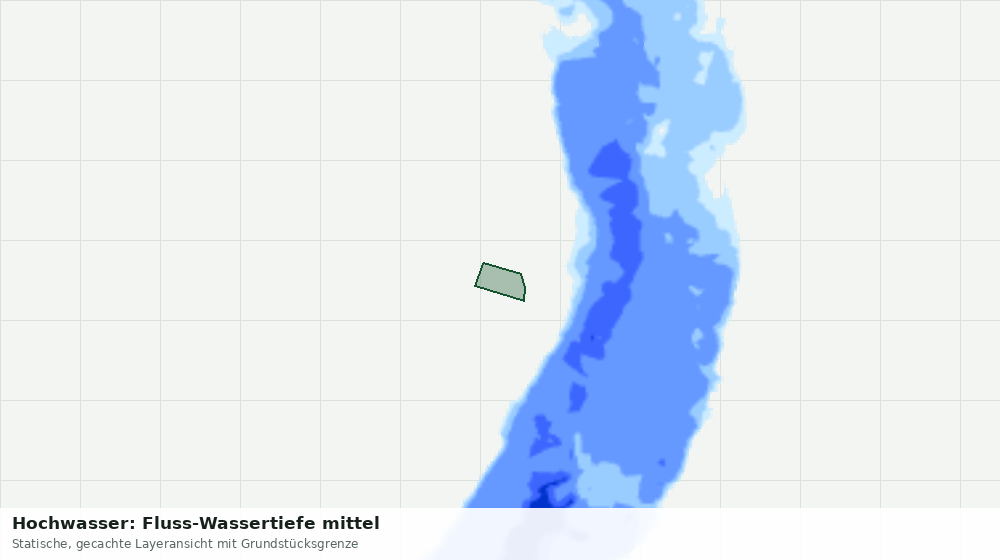 Statische Kartenansicht: Hochwasser: Fluss-Wassertiefe mittel