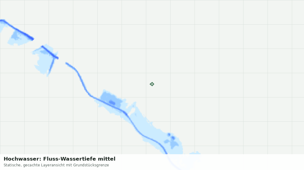 Statische Kartenansicht: Hochwasser: Fluss-Wassertiefe mittel