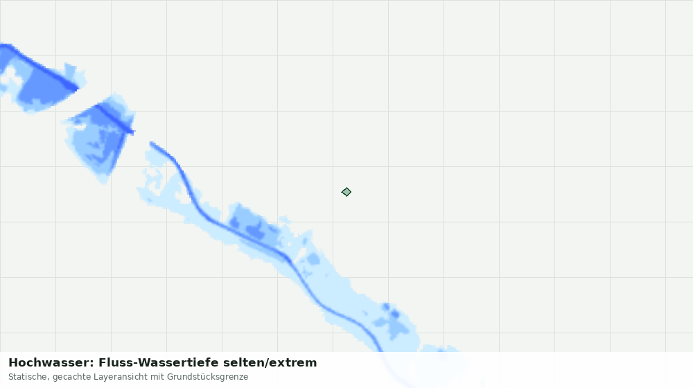 Statische Kartenansicht: Hochwasser: Fluss-Wassertiefe selten/extrem