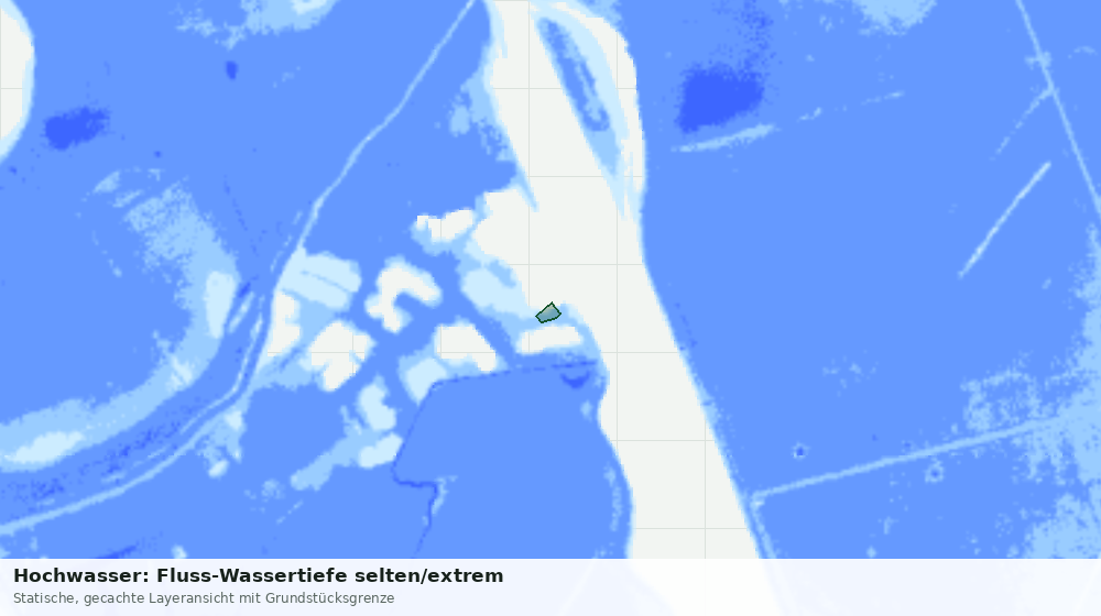 Statische Kartenansicht: Hochwasser: Fluss-Wassertiefe selten/extrem