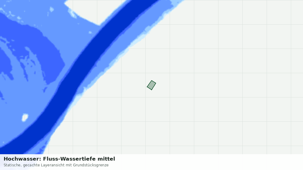Statische Kartenansicht: Hochwasser: Fluss-Wassertiefe mittel