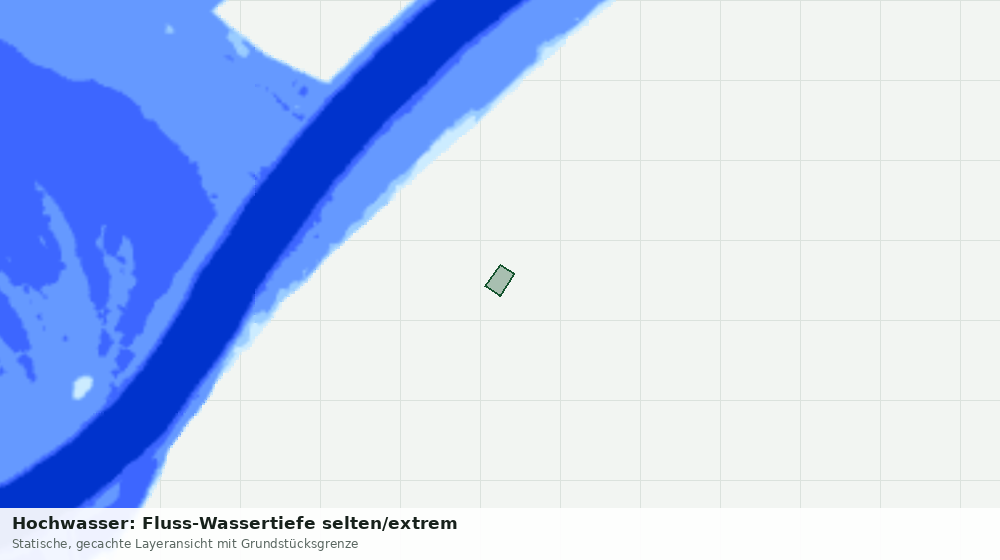 Statische Kartenansicht: Hochwasser: Fluss-Wassertiefe selten/extrem