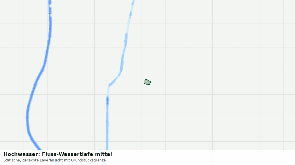 Statische Kartenansicht: Hochwasser: Fluss-Wassertiefe mittel