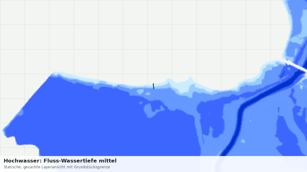 Statische Kartenansicht: Hochwasser: Fluss-Wassertiefe mittel